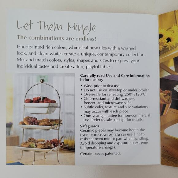 The Pampered Chef Simple Addi+ions Tiles Small Square Plate - Picture 4 of 8